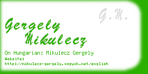 gergely mikulecz business card